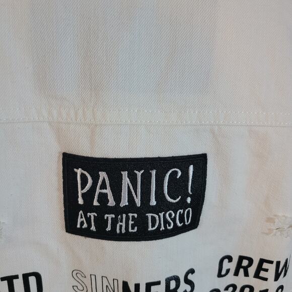 Panic! At The Disco Size S Pray For The Wicked 2018 Official White Jean Jacket - Picture 4 of 16